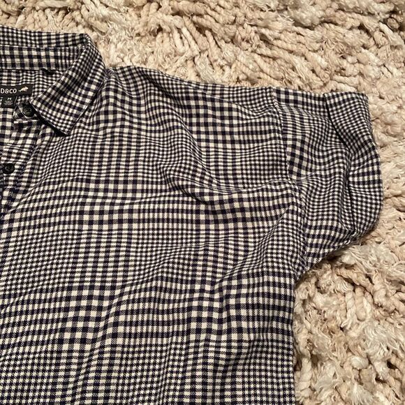 Toad & Co Shirt Dress Women M Plaid Hartland Short Sleeve Kangaroo Pocket - Picture 5 of 7